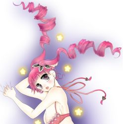 Rule 34 | 1girl, bra, breasts, drill hair, lipstick, long hair, makeup, one piece, perona, pink hair, solo, underwear