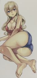 Rule 34 | 1girl, ass, blonde hair, blue eyes, breasts, cleavage, eden&#039;s zero, highres, huge ass, large breasts, long hair, official art, rebecca bluegarden, solo, wide hips
