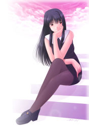Rule 34 | 1girl, artist request, black hair, character request, copyright request, red eyes, solo, tagme