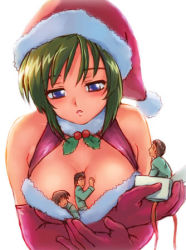 Rule 34 | blush, breasts, cleavage, giant, giantess, lowres, mini person, miniboy, tagme