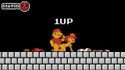 Rule 34 | 1boy, 1girl, 1up, all fours, animated, artist name, bouncing breasts, breasts, doggystyle, full body, mario, mario (series), mayin, medium breasts, nintendo, pixel art, princess peach, red headwear, sex, sex from behind, super mario bros. 1, tagme, video