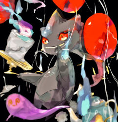 Rule 34 | 1other, @ @, balloon, banette, black background, black skin, blue fire, candle, closed mouth, colored skin, creatures (company), fire, game freak, gen 3 pokemon, gen 5 pokemon, gen 8 pokemon, ghost, hand to own mouth, hand up, happy, litwick, looking at another, nintendo, other focus, pokemon, pokemon (creature), polteageist, purple fire, red eyes, sketch, smile, solo focus, tugu pi, yellow eyes, zipper, zipper pull tab