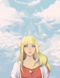 Rule 34 | 1girl, blonde hair, blue eyes, face, hair tubes, highres, jewelry, lips, long hair, nintendo, nose, pointy ears, princess zelda, solo, the legend of zelda, the legend of zelda: skyward sword