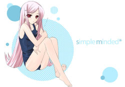 Rule 34 | 00s, long hair, lucy maria misora, one-piece swimsuit, pink hair, red eyes, swimsuit, to heart (series), to heart 2