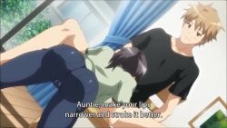 Rule 34 | 1boy, 1girl, animated, anime screenshot, aunt and nephew, black hair, blonde hair, cheating (relationship), clothed sex, cum, cum in mouth, daisuki na haha, dutch angle, hetero, incest, indoors, jewelry, lune (company), oral, penis, raika tsurugi, ring, sound, tagme, video