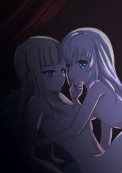 Rule 34 | 2girls, ao (korindou), blonde hair, blue eyes, blunt bangs, breasts, closed mouth, collarbone, fate (series), from side, gray (fate), hair between eyes, long hair, looking at another, lord el-melloi ii case files, multiple girls, nude, parted lips, reines el-melloi archisorte, silver hair, sketch, small breasts, smile, straight hair, very long hair, yuri