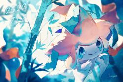 Rule 34 | animal focus, artist name, bamboo, closed mouth, commentary request, creatures (company), dated, game freak, gen 3 pokemon, highres, jirachi, leaf, legendary pokemon, mythical pokemon, nagakura (seven walkers), nintendo, no humans, pokemon, pokemon (creature)