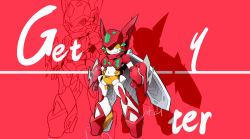 Rule 34 | 1girl, @ @, arm blade, bingshan, bow, clenched hand, colored skin, drill, fake horns, getter-1, getter robo, grin, helmet, highres, horned helmet, horns, joints, looking at viewer, mecha, mecha musume, mechanical parts, navel, open hand, panties, personification, pink bow, robot, robot joints, smile, spiral-only eyes, underwear, weapon, white skin, yellow eyes, yellow panties