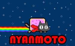 Rule 34 | black eyes, cat, meme, nichijou, nyan cat, parody, rainbow, sakamoto (nichijou), tail