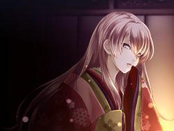 Rule 34 | 1girl, alternate costume, blurry, circle, depth of field, eyebrows, floral print, hair between eyes, hand to own mouth, indoors, japanese clothes, jyuru, kimono, layered clothes, layered kimono, light particles, long hair, long sleeves, looking at viewer, megurine luka, parted lips, pink hair, purple eyes, red lips, seigaiha, sleeves past wrists, sliding doors, solo, upper body, vocaloid, wide sleeves