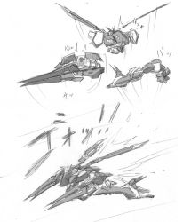 Rule 34 | armored core, armored core: for answer, distort, flying, from software, highres, monochrome, novemdecuple