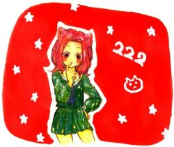 Rule 34 | 1girl, animal ears, cat ears, digimon, female focus, school uniform, solo, tachikawa mimi