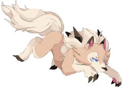 Rule 34 | animal, blue eyes, claws, creatures (company), full body, game freak, gen 7 pokemon, kundroid, lycanroc, lycanroc (midday), nintendo, no humans, pokemon, pokemon (creature), solo, transparent background, wolf