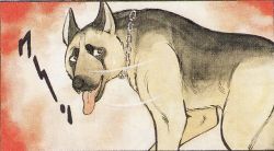 Rule 34 | chain, collar, dog, fang, german shepherd, lobo (fang)