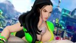 Rule 34 | 1girl, 3d, animated, asymmetrical hair, black hair, breasts, cleavage, large breasts, laura matsuda, paizuri, penis, solo focus, source filmmaker (medium), street fighter, street fighter v, uncensored, vest, video, video
