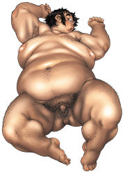 Rule 34 | 1boy, fat, fat man, male focus, obese, penis, solo, tanuma yuuichirou
