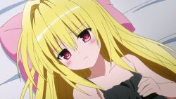 Rule 34 | 1girl, age regression, animated, animated gif, blonde hair, konjiki no yami, long hair, lowres, red eyes, solo, to love-ru, aged down