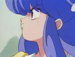Rule 34 | animal, animated, animated gif, blue hair, blush, breasts, cat, exposed thigh, lowres, miniskirt, purple hair, ranma 1/2, red skirt, shampoo (ranma 1/2), shoes, side slit, skirt, thighs