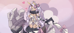 Rule 34 | 1girl, ahoge, alternate costume, azur lane, black scarf, blue eyes, blush, bow, breasts, chinese commentary, cleavage, clothing cutout, commentary request, covered mouth, dark-skinned female, dark skin, dress, feixiuxiu, full body, hair bow, heart, heart ahoge, heterochromia, indianapolis (azur lane), long hair, looking at viewer, mechanical arms, medium breasts, navel, navel cutout, pink bow, pink hair, scarf, scarf over mouth, solo, strapless, strapless dress, twintails, very long hair, white dress, yellow eyes