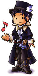 Rule 34 | 1boy, chibi, frederic chopin (trusty bell), fuju, full body, hat, lowres, male focus, musical note, solo, trusty bell, white background