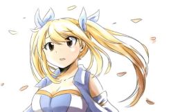 Rule 34 | 1girl, animated, blonde hair, breasts, brown eyes, cleavage, fairy tail, large breasts, long hair, lucy heartfilia, tagme, twintails, video