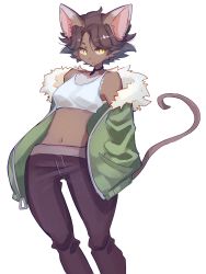 1girl baburusushi brown_hair female_focus furry furry_female highres short_hair solo yellow_eyes