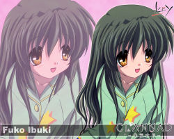 Rule 34 | 00s, 1girl, character name, clannad, copyright name, ibuki fuuko, long hair, low-tied long hair, solo, wallpaper, zoom layer