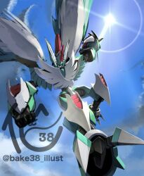 Rule 34 | 1boy, claws, digimon, digimon (creature), looking at viewer, male focus, solo, wings, zephagamon
