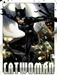 Rule 34 | 1girl, absurdres, banknote, bat signal, batman (series), black bodysuit, black lips, blending, blue eyes, bodysuit, border, breasts, cat mask, catsuit, catwoman, character name, dc comics, domino mask, eyelashes, high heels, highres, holding, holding whip, inset border, isaacchief300, jumping, key, knees up, latex, latex bodysuit, leaning forward, looking at viewer, mask, money, money rain, motion blur, object on tongue, open hand, open mouth, outline, outside border, outstretched arms, paint splatter, shiny clothes, small breasts, solo, spread legs, superhero costume, teeth, tongue, tongue out, upper teeth only, white border, white outline, wide shot, zipper pull tab