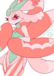 Rule 34 | 1girl, absurdres, antennae, arthropod girl, artist name, bearboxart, blush, breasts, collarbone, creatures (company), dated, game freak, gen 7 pokemon, half-closed eyes, hands up, highres, large breasts, lurantis, navel, nintendo, nipples, no humans, open mouth, pinstripe pattern, pokemon, pokemon (creature), pokemon sm, pussy, red eyes, signature, simple background, solo, standing, striped, text focus, tumblr, uncensored, watermark, web address, white background