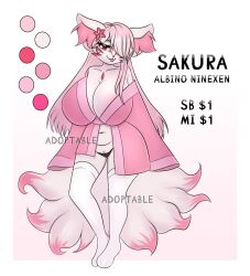 Rule 34 | animal ear fluff, animal ears, braixen, breasts, chest jewel, cleavage, creatures (company), facial mark, flower, fox, fox ears, fox girl, fox tail, furry, furry female, game freak, gen 1 pokemon, gen 6 pokemon, hair flower, hair ornament, huge breasts, japanese clothes, kimono, kitsune, long hair, looking at viewer, multiple tails, muroo png, navel, ninetales, nintendo, off-shoulder kimono, off shoulder, open clothes, open kimono, panties, pink fur, pink hair, pokemon, pokemon (creature), red eyes, sleeves past fingers, sleeves past wrists, smile, tail, thighhighs, tongue, tongue out, underwear, whisker markings, white fur, wide hips