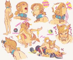 Rule 34 | !, 2boys, ahegao, alo274, animal collar, animal ears, ass, blonde hair, blue eyes, bone, bow, bow panties, brown hair, buckle, clenched teeth, closed eyes, collar, crying, crying with eyes open, cum, disney, dog boy, dog ears, earrings, english text, feet, fingerless gloves, from behind, full body, gloves, growling, hand on another&#039;s arm, hand on another&#039;s back, hand on another&#039;s head, headpat, heart, hood, hoodie, jewelry, kingdom hearts, kneeling, legs, licking, link, long ears, looking at another, looking at viewer, looking to the side, lying, male focus, motion lines, mouth hold, multiple boys, nintendo, nipples, nude, open mouth, panties, panties around leg, panties in mouth, partially undressed, pectorals, pointy ears, ponytail, profile, saliva, saliva trail, sex, shoes, short ponytail, shoulder blades, simple background, soles, sora (kingdom hearts), spiked hair, square enix, standing, star (symbol), striped clothes, striped panties, tail, tearing up, tears, teeth, the legend of zelda, the legend of zelda: breath of the wild, tiptoes, toned, toned male, tongue, tongue out, underwear, white background, yaoi, yellow panties