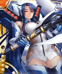 Rule 34 | 00s, axe, blue hair, breasts, card (medium), card (orange-ur), card (ur), claws, cyborg, kagami hirotaka, large breasts, lilith-soft, mecha musume, panties, ponytail, red eyes, taimanin (series), taimanin asagi, taimanin asagi battle arena all card gallery, taimanin asagi kessen arena, underwear, weapon, yatsu murasaki