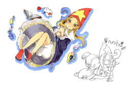 Rule 34 | 2girls, arithmetician (fft), blonde hair, final fantasy, final fantasy tactics, jolin0323, long hair, multiple girls, robe, staff, time mage, time mage (fft), weapon