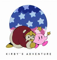 Rule 34 | 1boy, bad id, bad pixiv id, beak, bird, closed mouth, copyright name, hat, holding, king dedede, kirby, kirby&#039;s adventure, kirby (series), nightmare (kirby), nightmare orb, nintendo, no humans, penguin, simple background, soumenhiyamugi, star (symbol), star rod, tears, white background