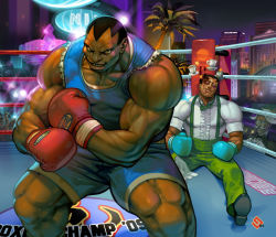 Rule 34 | 2boys, bad end, boxing gloves, boxing ring, bruise, bruised eye, butler, capcom, chad walker, cup, dark-skinned male, dark skin, dress shirt, dudley, facial hair, injury, las vegas, balrog (street fighter), multiple boys, muscular, mustache, shirt, shorts, street fighter, teacup, unconscious