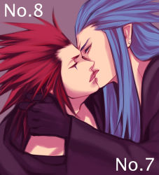 Rule 34 | 2boys, axel, kingdom hearts, kiss, male focus, multiple boys, saix, yaoi