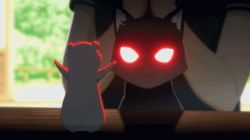 Rule 34 | 10s, 2girls, al (flying witch), animated, animated gif, bowtie, cat, chito (flying witch), flying witch, glowing, glowing eyes, hamster, inukai (flying witch), kuramoto chinatsu, lowres, multiple girls, scared, shaded face, sweat, teardrop