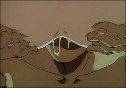 Rule 34 | 1990s (style), 1boy, 1girl, animated, animated gif, ass, ass grab, cunnilingus, dripping, hetero, injuu gakuen la blue girl, lowres, midou miko, oral, pussy juice, retro artstyle, saliva, sexually suggestive, view between legs