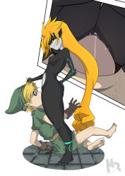 Rule 34 | 1boy, 1girl, barefoot, blonde hair, blue eyes, breasts, cunnilingus, femdom, grabbing another&#039;s hair, hand on another&#039;s head, hetero, highres, licking, link, meteorreb0rn, midna, nintendo, nipples, oral, orange hair, penis, pointy ears, pussy, red eyes, sideboob, soles, the legend of zelda, the legend of zelda: twilight princess, toes, tongue, uncensored