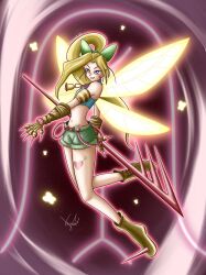 Rule 34 | 1girl, digimon, digimon (creature), fairy, female focus, highres, shorts, solo, tinkermon, wings