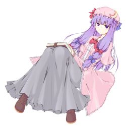 Rule 34 | 1girl, an (angular-angler), bad id, bad pixiv id, blush, book, female focus, full body, hair ribbon, hat, highres, long hair, patchouli knowledge, purple eyes, purple hair, ribbon, solo, touhou, transparent background
