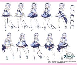 Rule 34 | 1girl, azur lane, breasts, byulzzi, center frills, choker, dido (azur lane), dido (muse) (azur lane), dress, framed breasts, frilled choker, frilled dress, frilled hairband, frills, gloves, hairband, headphones, large breasts, layered dress, long ribbon, official art, pleated dress, puffy short sleeves, puffy sleeves, purple eyes, purple ribbon, ribbon, short sleeves, side ponytail, sketch, sleeveless, sleeveless dress, solo, strapless, strapless dress, thighhighs, white gloves, white hair, white thighhighs