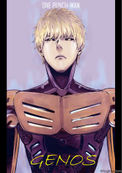 Rule 34 | 1boy, black sclera, blonde hair, colored sclera, copyright name, cyborg, genos, male focus, one-punch man, short hair, solo, togiicustom