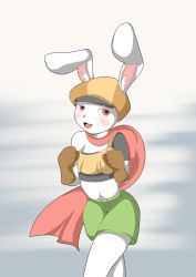 Rule 34 | artist request, rabbit, dragon ball, furry, hat, highres, open mouth, red eyes, sorrel