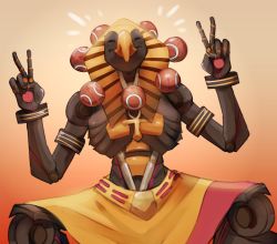 Rule 34 | 1boy, alternate costume, closed eyes, clothed robot, egyptian clothes, flipgang, floating, humanoid robot, image sample, male focus, mask, orb, overwatch, overwatch 1, robot, solo, sunyatta, zenyatta (overwatch)