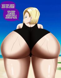 Rule 34 | 1girl, absurdres, android 18, breasts, cleavage, doompypomp, dragon ball, dragon ball super, dragonball z, highres, huge breasts, large breasts