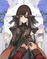 Rule 34 | 1boy, 4girls, ark john up, blunt bangs, blush, brown hair, commission, crying, crying with eyes open, facepaint, girls&#039; frontline, jewelry, m4 sopmod ii (girls&#039; frontline), mechanical arms, multiple girls, nyto (girls&#039; frontline), adeline (girls&#039; frontline), orange eyes, paradeus, pov, ring, ro635 (girls&#039; frontline), sidelocks, solo focus, st ar-15 (girls&#039; frontline), tears, wedding band