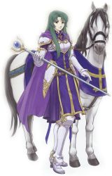 Rule 34 | armor, cape, cecilia (fire emblem), fire emblem, fire emblem: the binding blade, green hair, horse, nintendo, staff