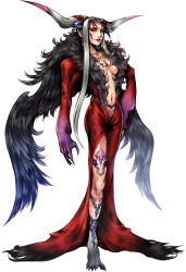 Rule 34 | 1990s (style), 1girl, absurdres, breasts, dissidia final fantasy, dress, female focus, final fantasy, final fantasy viii, full body, highres, jewelry, long hair, necklace, official art, red dress, silver hair, solo, tattoo, ultimecia, white background